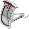 Axle Side Mount Half-Moon LED Taillight and Curved Vertical License Plate Mount