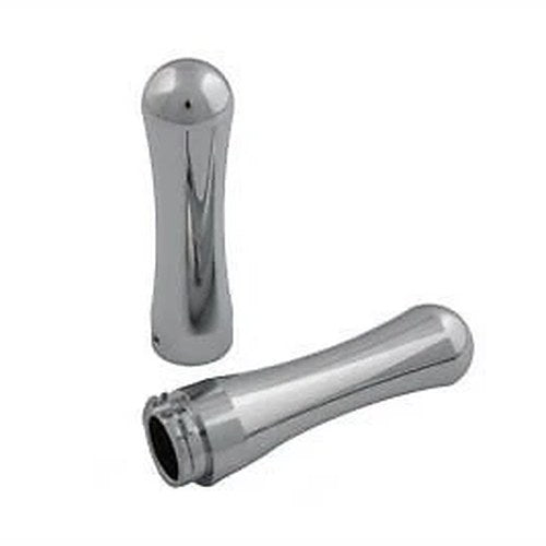 V-Twin 28-0784 Chrome Contour Style Hand Grip Set for Harley Cable Op Throttle