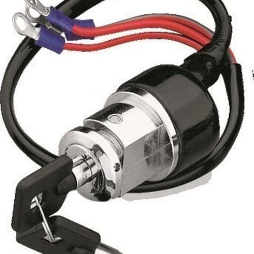 Twin Power 215544 Chrome Custom Round Key Ignition Switch 3 Wire