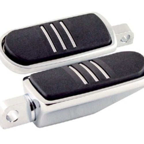 V-Factor 24003 Chrome Streamliner Style Foot Pegs for Harley Male Mount