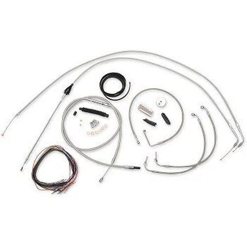 LA Choppers LA-8006KT2A-13 Stainless Braided Handlebar Cable/Brake Line Kit