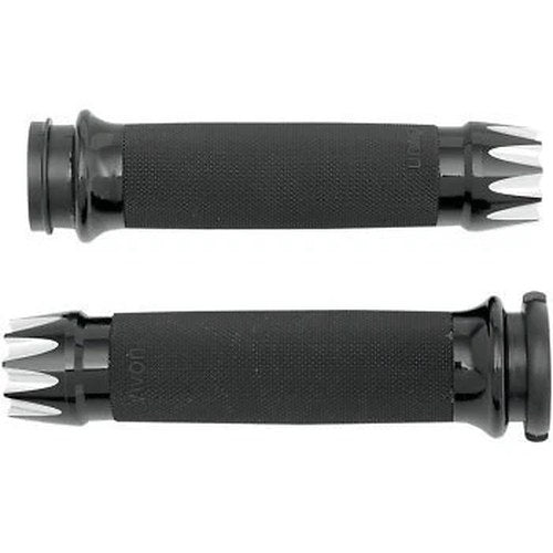 Avon Hand Grips - Black Excalibur Custom for Harley Electronic Throttle Tbw