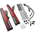 Ciro 40086 Black Calade Red LED Tail Lights for 14-23 Tri Glide