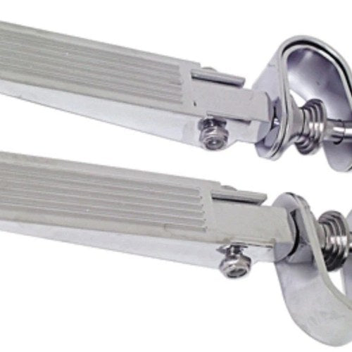 V-Factor 24004 Chrome Engine Guard Highway Foot Pegs & U-Clamp for Touring