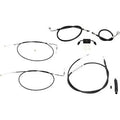 LA Choppers LA-8321KT-13B Black Vinyl Braided Handlebar Cable/Brake Line Kit