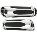 Arlen Ness 07-050 Chrome Deep Cut Comfort Series Grips Cable Op Harley Throttle