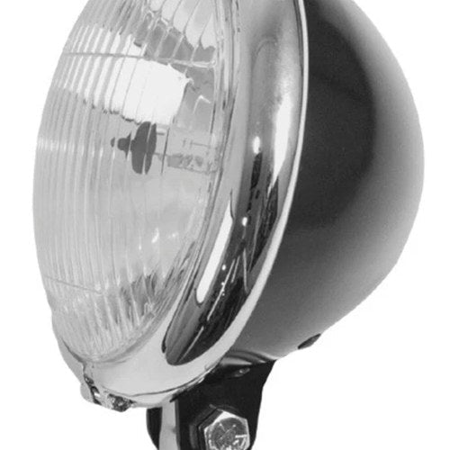 Emgo 66-84151BCSD Black with Chrome Trim 5-3/4" Headlight Custom Application