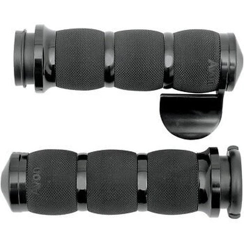 Avon AIR-90-AN-B-FL Black 3-Ring Air Cushioned Grips Throttle Boss for Tbw
