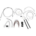 Burly Brand B30-1094 Complete Stainless Braided Handlebar Cable/Brake Line Kit