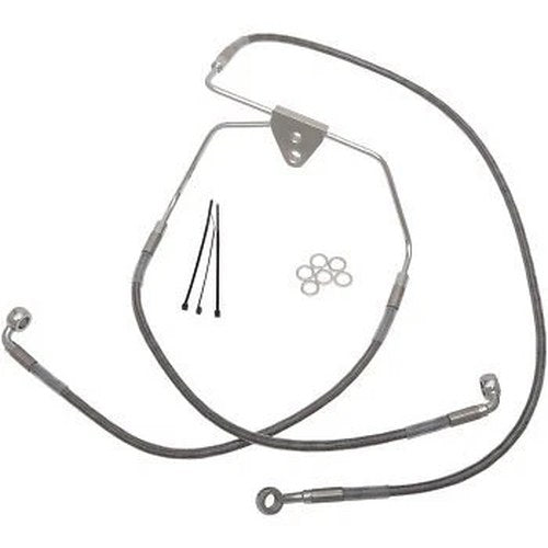 Drag Specialties 1741-2626 Extended Length Stainless Steel Front Brake Line Kit