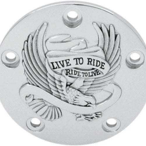 Drag Specialties 0940-0841 Chrome Live to Ride Timer Points Cover for Twin Cam