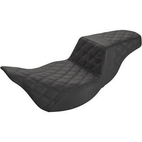 Saddlemen Extended Reach Black Lattice Stitch Step-Up Seat for 08-23 Touring