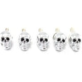 V-Twin 37-9076 Chrome Skull License Plate Frame Krommet Set 5-Pack