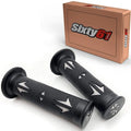 Suzuki Gsxr Gray and Black Rubber Grips with Closed Ends