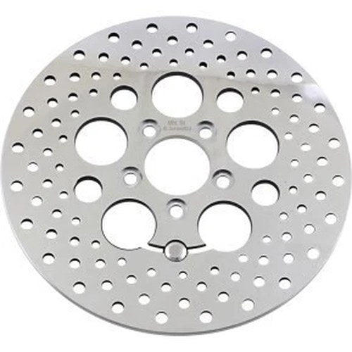 Polished Stainless Steel Drilled Rear Brake Rotor for Harley Touring 08-20