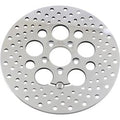 Polished Stainless Steel Drilled Rear Brake Rotor for Harley Touring 08-20