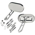 Kuryakyn 1428 Chrome Magnum Small Flat Glass Mirrors for all Harley Models 65-23