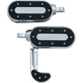 Kuryakyn 7027 Chrome Heavy Industry Switchblade Foot Pegs for Harley Male Mount