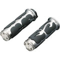 Kuryakyn 6260 Chrome Iso Flame Hand Grips for Harley Cable Op Throttle