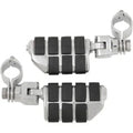 Kuryakyn 7992 Chrome Dually Iso Foot Pegs w/ 1-1/4" Engine Guard Clamps