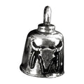 Pewter Motorcycle Gremlin Bell Buffalo Head Skull Made in the Usa