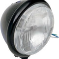 Drag Specialties 2001-0553 Gloss Black 5-3/4" Headlight -H4 Halogen Bottom Mount