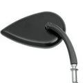 Drag Specialties Black Short Stem Teardrop Mirror (SOLD Each) for Harley