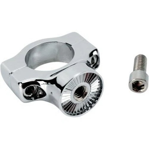 Kuryakyn 3183 Chrome Side Mount License Plate Mount Clamp for FXST/FLST 00-17