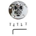 V-Twin 42-0075 Chrome Skull Timer Points Ignition Cover for Twin Cam