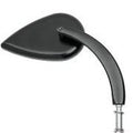 Drag Specialties Black Long Stem Teardrop Mirror (SOLD Each) for Harley