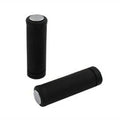 V-Twin 28-0113 Black Stock Style Grip Set with Chrome Plugs