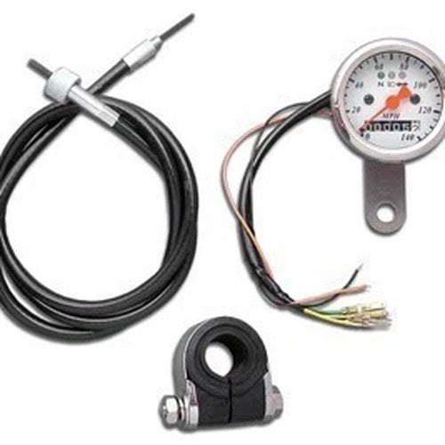 V-Twin 39-0439 Mini 48mm Speedometer with 2:1 Ratio