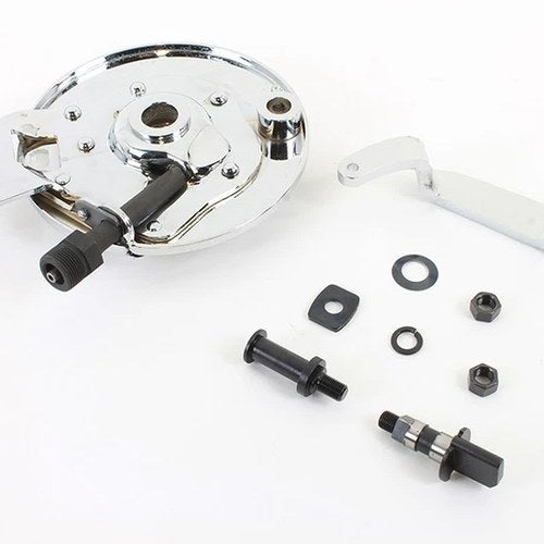 V-Twin 49-0903 45" Rear Brake Backing Plate Kit Chrome