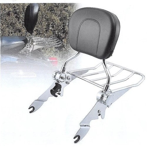V-Twin 50-0000 Chrome Sissy Bar and Rack