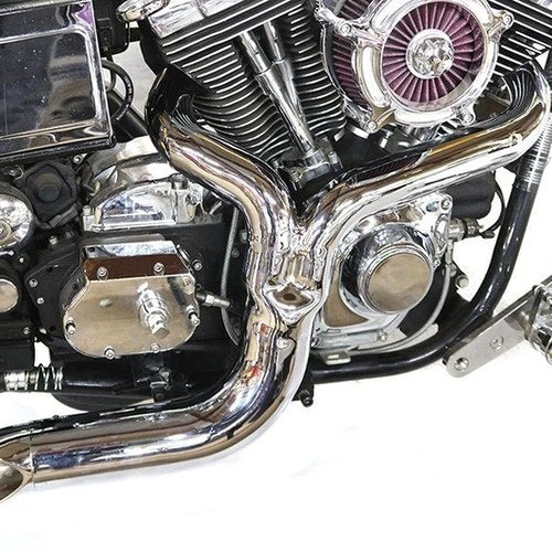 V-Twin 30-0686 Fxd 2:1 Lake Side Pipe Exhaust Chrome