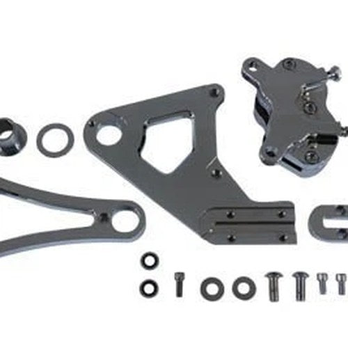 V-Twin 22-0764 Chrome Rear 4 Piston Caliper and Bracket Kit