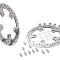 V-Twin 23-0079 11.8" Drilled Front Brake Disc Set Mirror Polished StainlessSteel