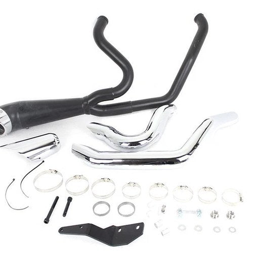 V-Twin 29-0048 M8 2:1 Exhaust Header Set Black