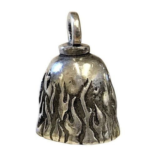 Pewter Motorcycle Gremlin Bell Flamed Flames Fire Burning Made in the Usa