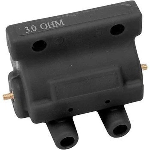 Drag Specialties 2102-0308 Black 3 Ohm Electronic Dual Fire Ignition Coil