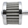 V-Twin 40-0570 Sifton Chrome Crankcase Breather Filter for 3/8" Hose Harley