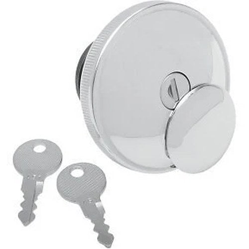 Drag Specialties 0703-0229 Left Hand Screw-In Locking Gas Cap — Non-Vented