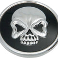 Drag Specialties 0703-0523 Chrome Black Skull Gas Cap - 97-23 Right Hand Vented
