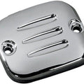 Drag Specialties DS-373814 Chrome Grooved Front Brake Master Cylinder Cover Lid