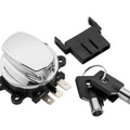Twin Power 492398 Chrome Ignition Switch - Harley Wide Glide Softail Road King