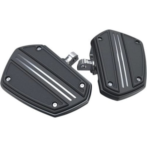 Ciro 60221 Black Twin Rail Mini Floorboards for Harley Dyna Softail Male Mount