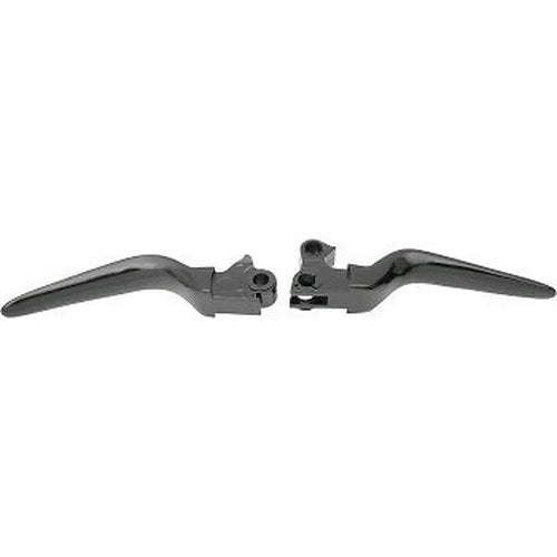 Drag Specialties 0610-0211 Black Smooth Custom Lever Set for Harley 96-17