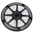 V-Twin 42-1543 Black Contrast Cut Derby Cover for Harley 5-Bolt Twin Cam 00-17
