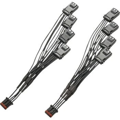 Ciro 40093 Front Lighting 4-Way Splitters for 14-24 Harley Touring