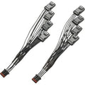 Ciro 40093 Front Lighting 4-Way Splitters for 14-24 Harley Touring